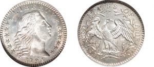 The Flowing Hair Silver/Copper Dollar 